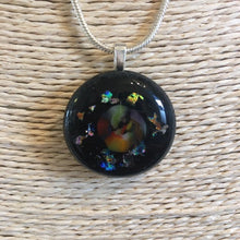 Load image into Gallery viewer, Galactic Fused Glass Pendant Necklace