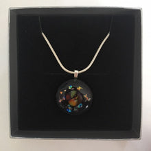 Load image into Gallery viewer, Galactic Fused Glass Pendant Necklace