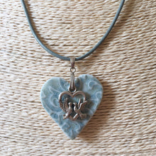 Load image into Gallery viewer, Lovebirds Porcelain Pendant Necklace