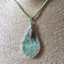 Load image into Gallery viewer, Aqua Shell Porcelain Pendant