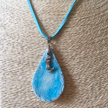 Load image into Gallery viewer, Turquoise Mermaid Porcelain Pendant Necklace
