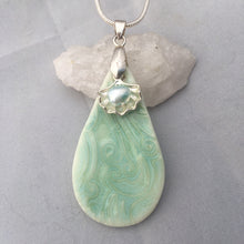 Load image into Gallery viewer, Aqua Pearl Porcelain Pendant