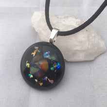 Load image into Gallery viewer, Galactic Fused Glass Pendant Necklace
