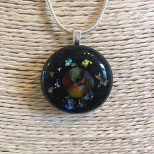 Load image into Gallery viewer, Galactic Fused Glass Pendant Necklace

